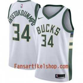 NBA Milwaukee Bucks Trikot Giannis Antetokounm 34 Nike 2017-18 Weiß Swingman - Herren